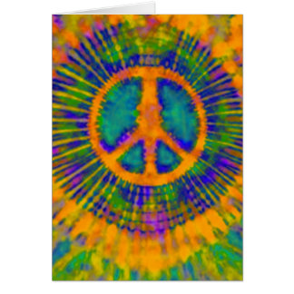Abstrakt Psychedelic Tie-Dye Fredstecken OBS Kort