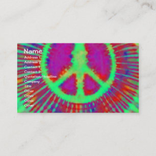 Abstrakt Psychedelic Tie-Dye Fredstecken Visitkort