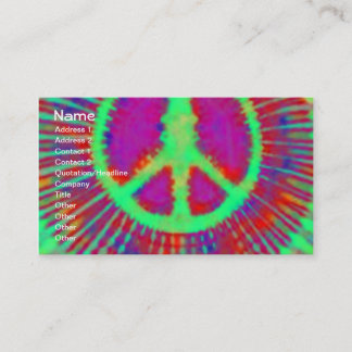 Abstrakt Psychedelic Tie-Dye Fredstecken Visitkort