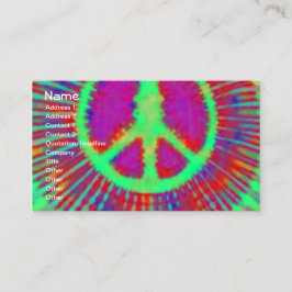 Abstrakt Psychedelic Tie-Dye Fredstecken Visitkort