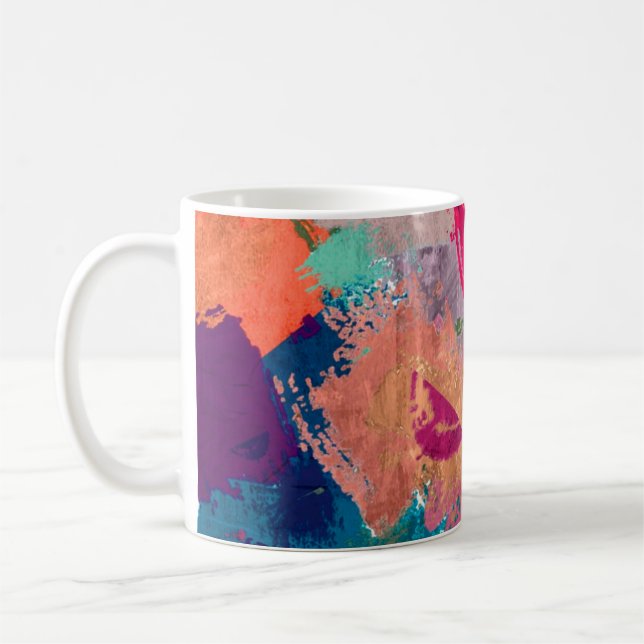 abstrakt Psykedelisk fraktalbakgrund från suddig b Kaffemugg (Vänster)