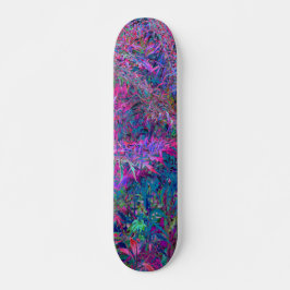 Abstrakt Psykedeliska Regnbågsfärgade Lövträdgård Mini Skateboard Bräda 18,5 Cm