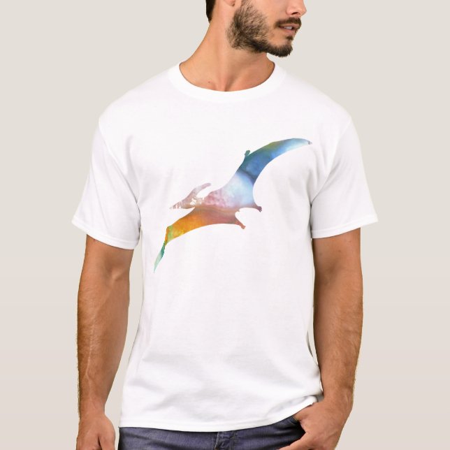 Abstrakt Pterodactylsilhouette T-shirt (Framsida)