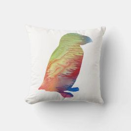 Abstrakt Puffinsilhouette Kudde