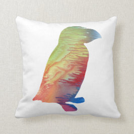 Abstrakt Puffinsilhouette Kudde