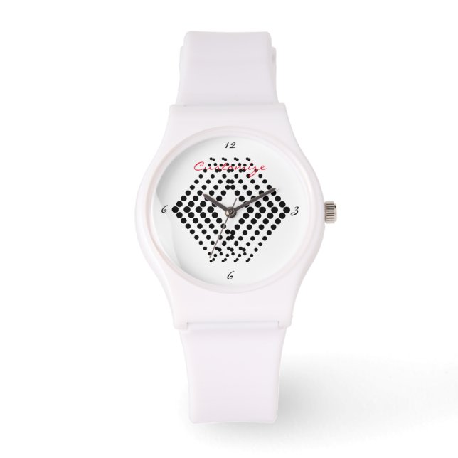Abstrakt Pulsande pilar Chevron med halvton Armbandsur (Framsida)