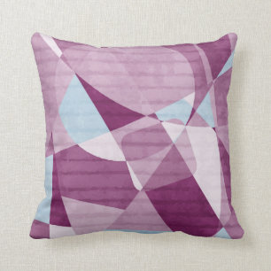 Abstrakt Pulver blått och plommon Mönster Kudde