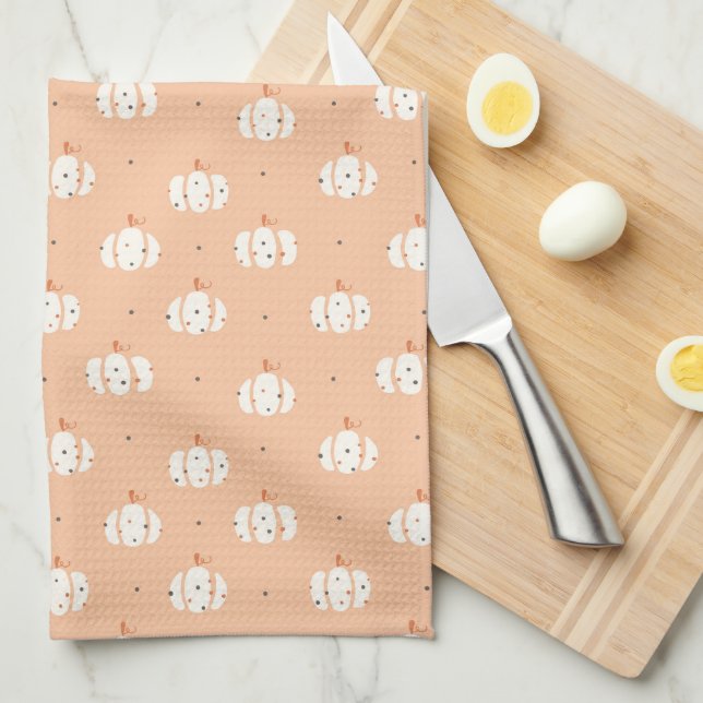 Abstrakt Pumpkin Mönster Kitchen Towel Kökshandduk (Vikt i Fjärdedel)