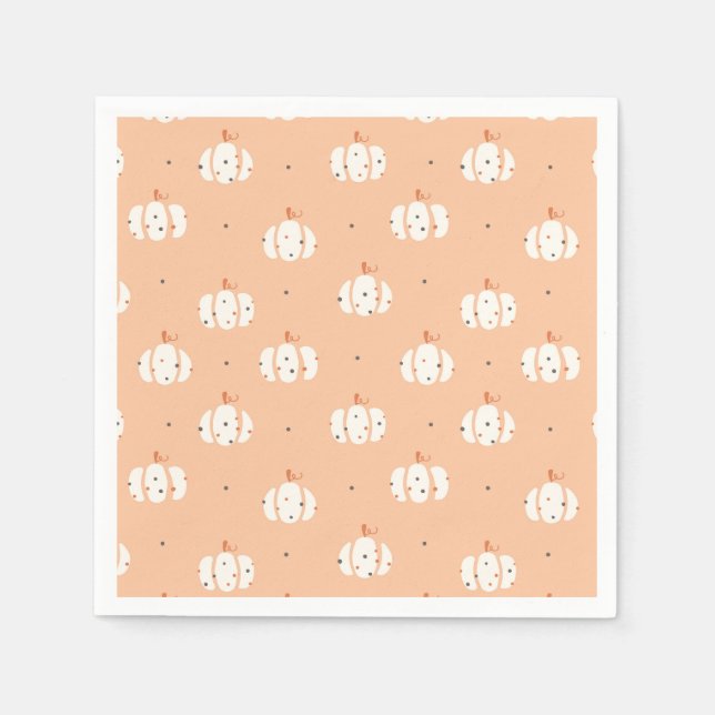 Abstrakt Pumpkin Mönster Napkins Pappersservett (Framsidan)