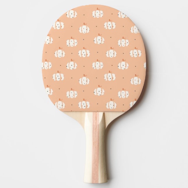 Abstrakt Pumpkin Mönster Ping Pong Paddle Pingisracket (Framsidan)