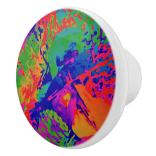 Abstrakt Punk Sten Design Knopp