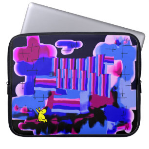 abstrakt purpurfärgad dimma laptop sleeve