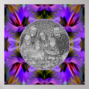 Abstrakt Push Swirls Ram Skapar ditt eget foto Poster