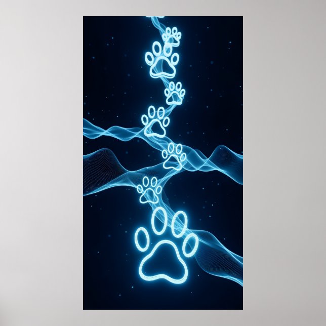 Abstrakt PW-utskrift mönster Poster (Framsidan)