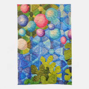 Abstrakt Quilt Mönster Kökshandduk