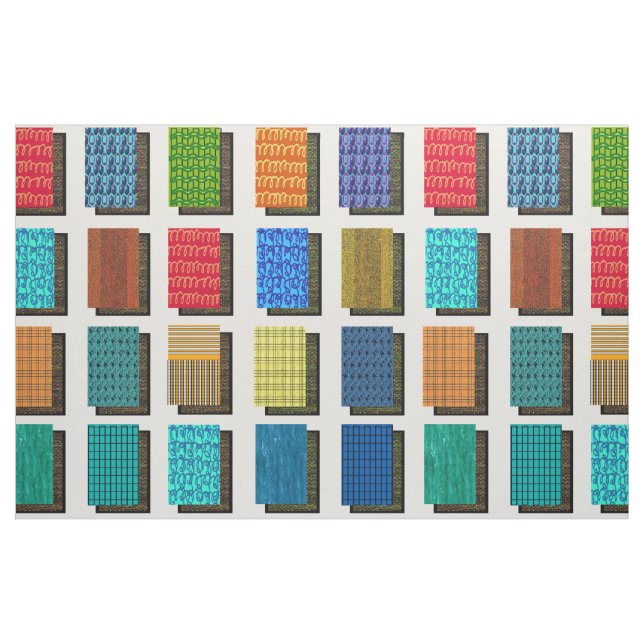 Abstrakt Quilt Mönster Squares Tyg (Yard)