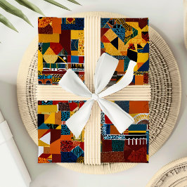 Abstrakt Quilt Patchwork Gift for African American Presentpapper