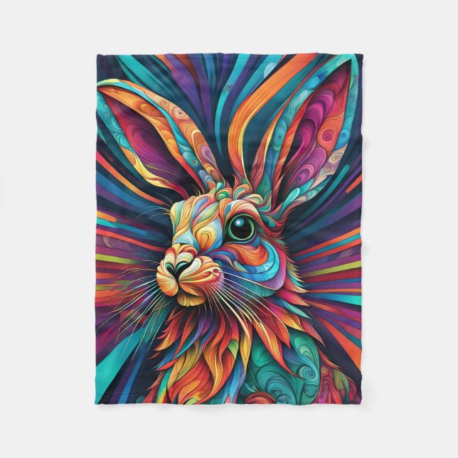 ABSTRAKT RABBIT BLANKET FLEECEFILT (Framsidan)
