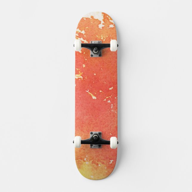 Abstrakt räcker målad vattenfärgbakgrund skateboard bräda 20 cm (Framsida)