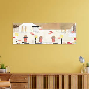 abstrakt radhusdesign i sönderriven pappersbild  canvastryck