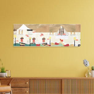 abstrakt radhusdesign i sönderriven pappersbild  canvastryck