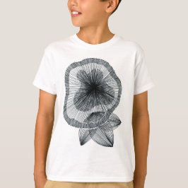 Abstrakt Radial Linje Konst Blomma Barn T-Shirt