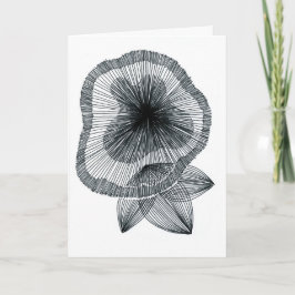 Abstrakt radiell linjekonst Blomkort Kort