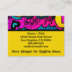 Abstrakt Rainbow Art High Mode Boutique Design Visitkort