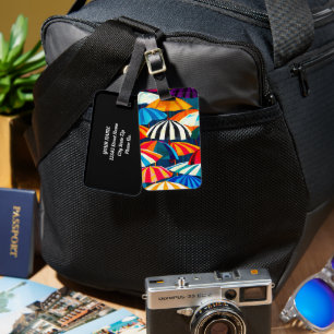 Abstrakt Rainbow Beach Umbrella Bagagebricka