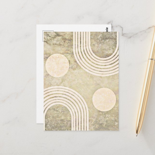 Abstrakt Rainbow, Bohemian art. Vykort (Fram/Back In Situ)