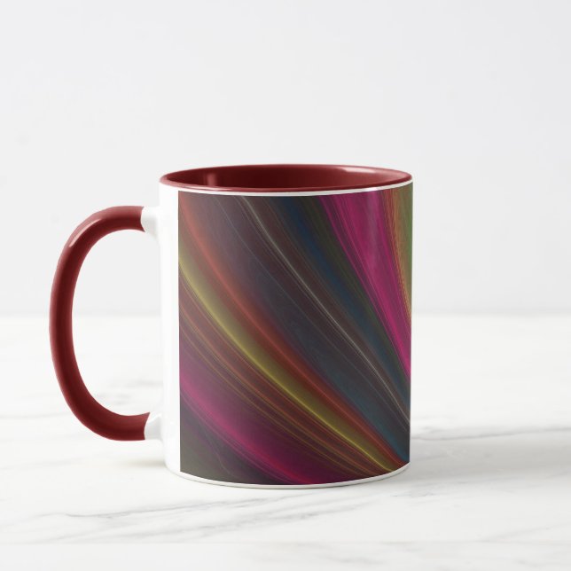Abstrakt Rainbow Ceramic Mugg (Vänster)
