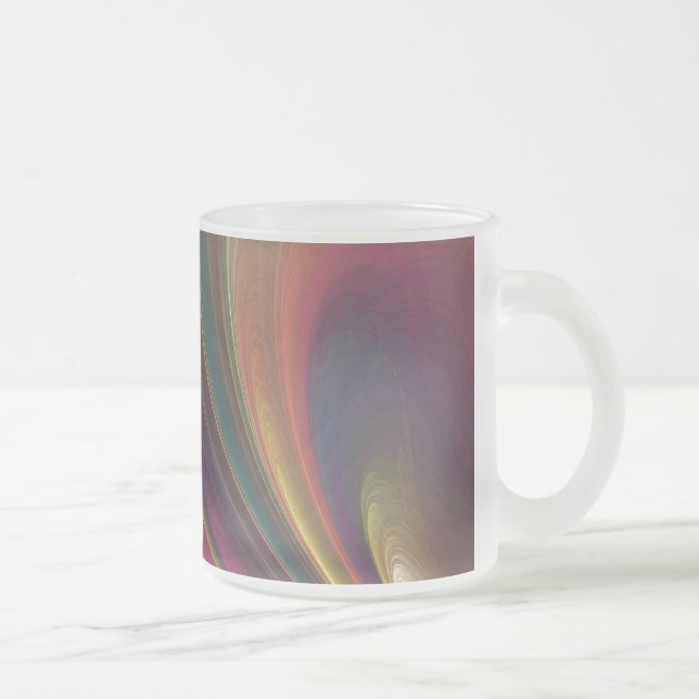 Abstrakt Rainbow Frosted Glass Mugg (Höger)