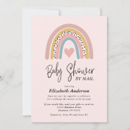 Abstrakt Rainbow Girl Baby Shower by Mail Inbjudningar
