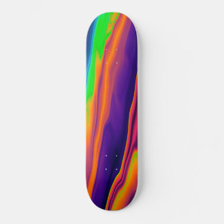Abstrakt Rainbow Holograf Iridescent Mönster Mini Skateboard Bräda 18,5 Cm