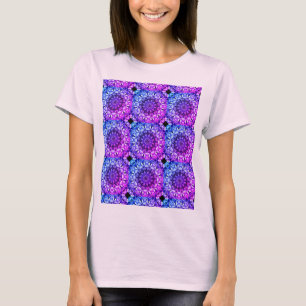 Abstrakt Rainbow Hydrangea Flowers T Shirt