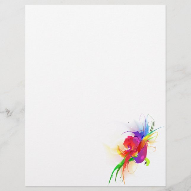 Abstrakt Rainbow Lorikeet Paint Splatters (Framsida)