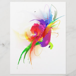 Abstrakt Rainbow Lorikeet Paint Splatters