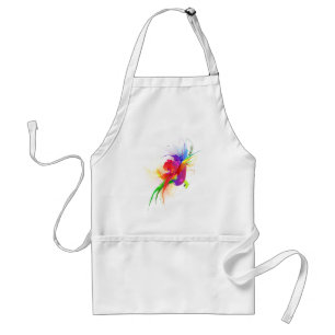 Abstrakt Rainbow Lorikeet Paint Splatters Förkläde