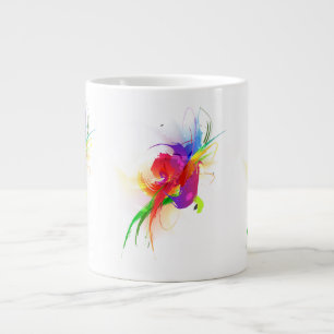 Abstrakt Rainbow Lorikeet Paint Splatters Jumbo Mugg