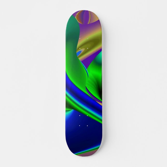 Abstrakt Rainbow Mini Skateboard Bräda 18,5 Cm (Framsida)