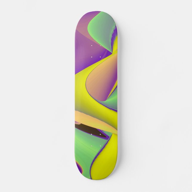 Abstrakt Rainbow Mini Skateboard Bräda 18,5 Cm (Framsida)