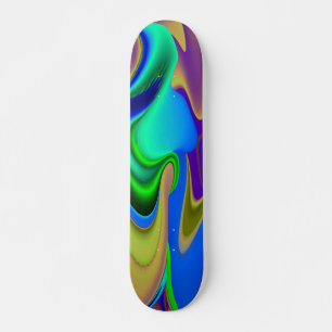 Abstrakt Rainbow Mini Skateboard Bräda 18,5 Cm