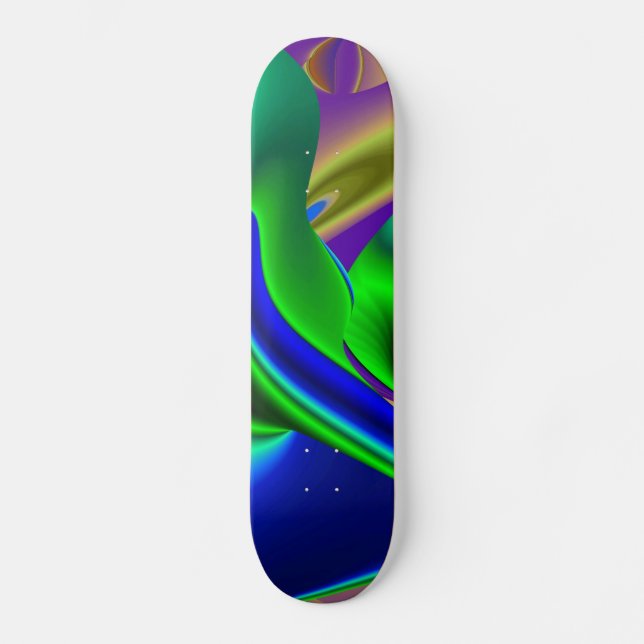 Abstrakt Rainbow Old School Skateboard Bräda 18 Cm (Framsida)