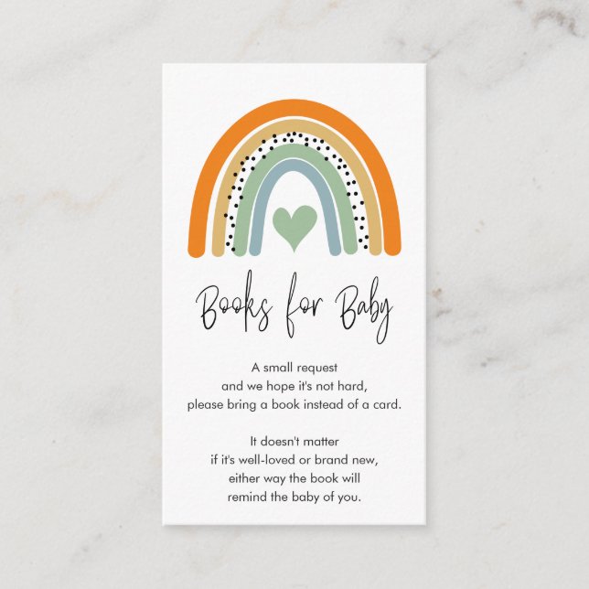 Abstrakt Rainbow Pojke Bokar för Baby Tilläggskort (Framsida)