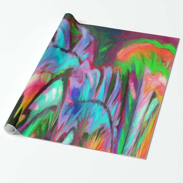 Abstrakt Rainbow Presentpapper (Utrullad)