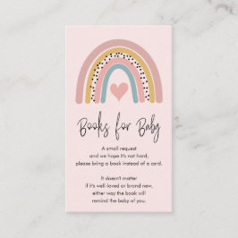 Abstrakt Rainbow Rosa Baby Shower Bokar för Baby Tilläggskort