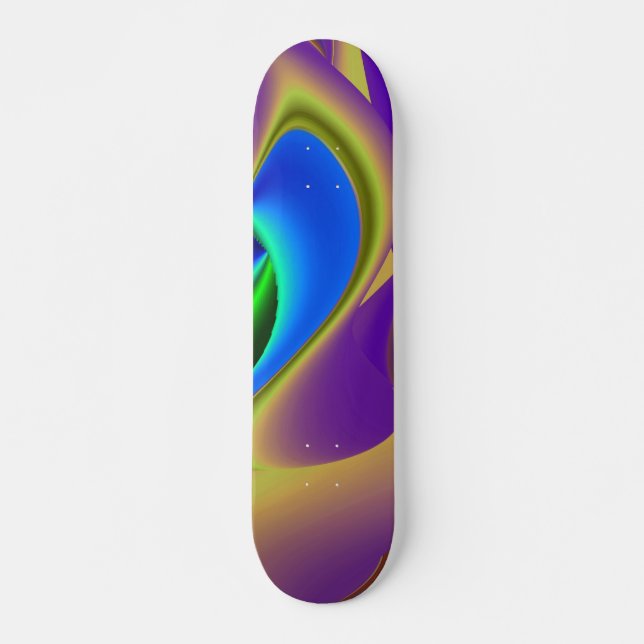 Abstrakt Rainbow Skateboard Bräda 19,5 Cm (Framsida)