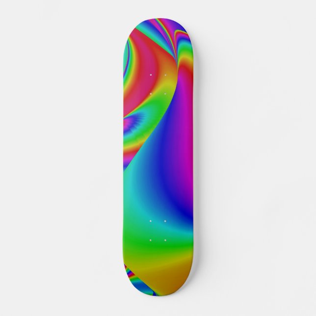 Abstrakt Rainbow Skateboard Bräda 19,5 Cm (Framsida)