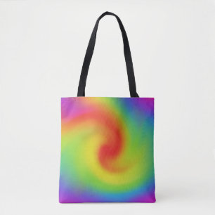 Abstrakt Rainbow Swirl Artwork Tygkasse