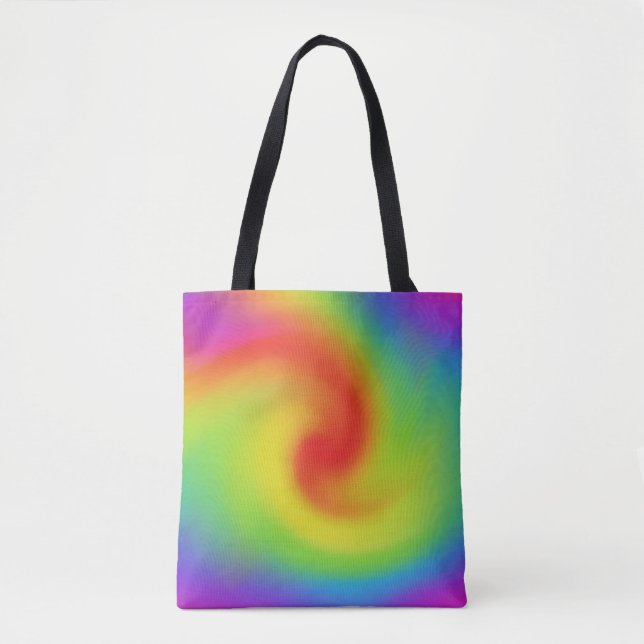 Abstrakt Rainbow Swirl Artwork Tygkasse (Framsida)